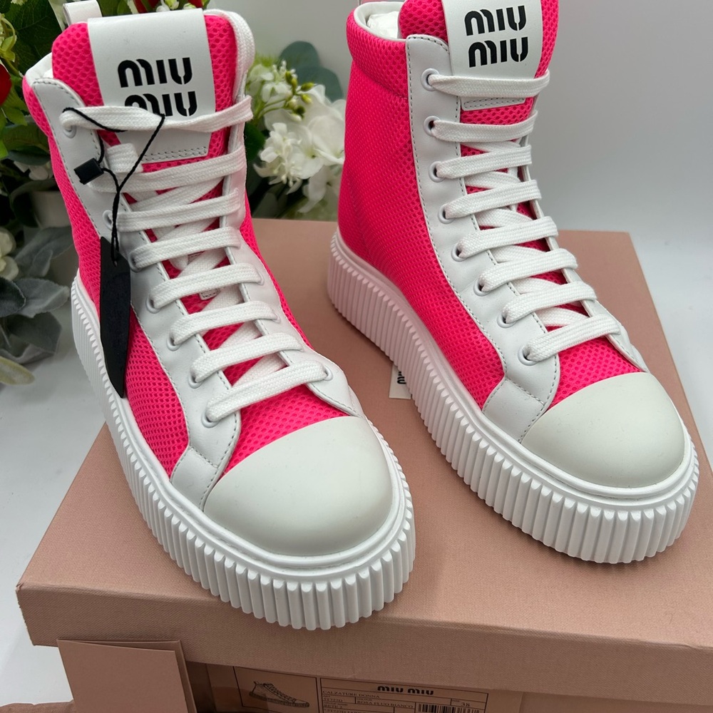 Women's MIU MIU platform sneakers size 38.5 made in Italy